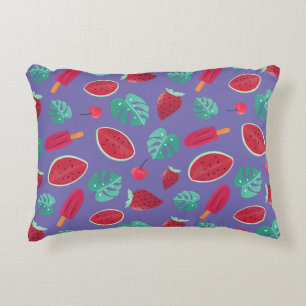 Coussins Décoratifs Popsicle, cerise, fraise et pastèque