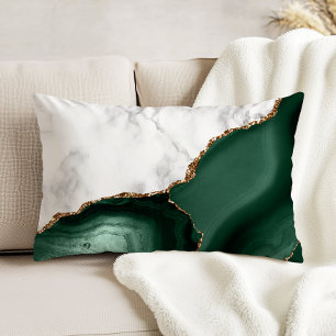 Coussins Décoratifs Porte verte Marbre blanc émeraude dorée