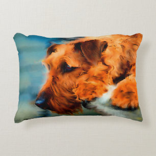 Coussins Décoratifs Portrait d'animal de compagnie d'art de chien Terr