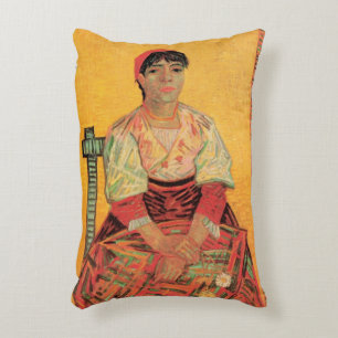 Coussins Décoratifs Portrait de femme italienne par Vincent van Gogh
