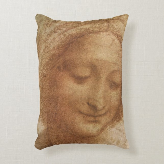 Coussins Décoratifs Portrait de sainte Anne, étude de Léonard de Vinci (Devant(Vertical))