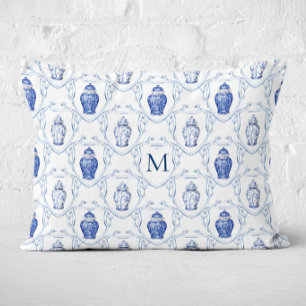 Coussins Décoratifs Pot à gingembre en chinoiserie avec blason monogra