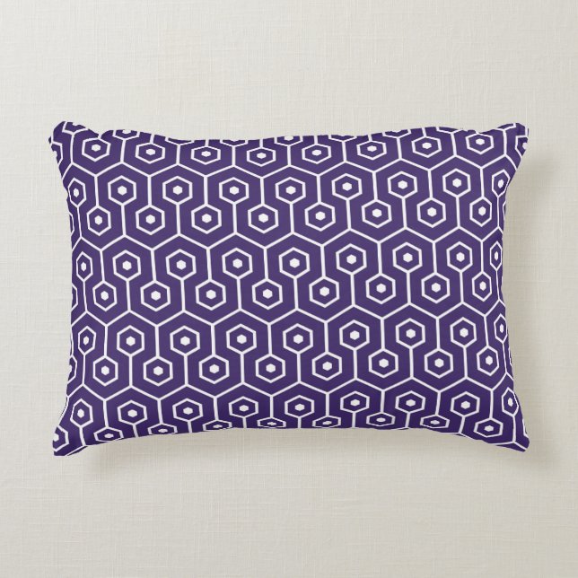 Coussins Décoratifs Pourpre géométrique (Devant)