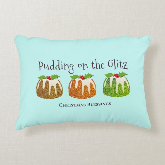 Coussins Décoratifs POUSSER SUR GLITZ | Noël personnalisé (Devant)