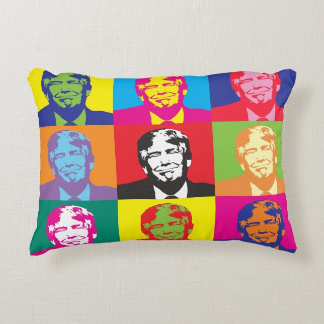 Coussins Décoratifs Président Trump Pop Art (Devant)