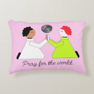Coussins Décoratifs Priez pour le monde : Lavande