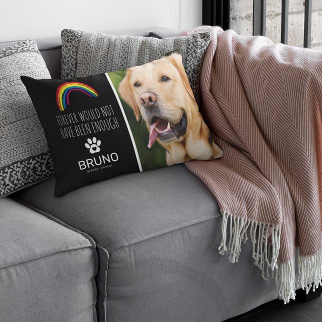 Coussins Décoratifs Rainbow Bridge Pet photo Memorial Keepsaké (Créateur téléchargé)