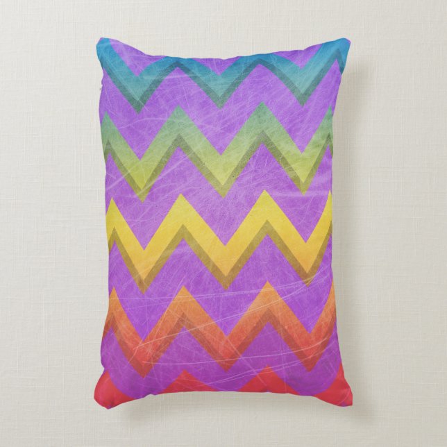 Coussins Décoratifs Rainbow Chevron par Shirley Taylor (Devant(Vertical))