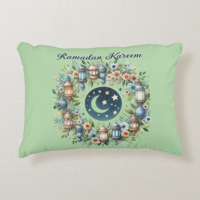 Coussins Décoratifs Ramadan Kareem & Eid Mubarak Islamic Accent Pillow (Devant)