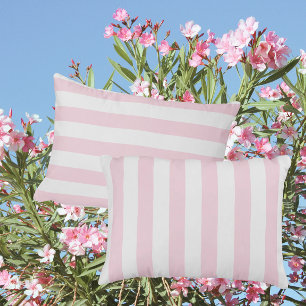 Coussins Décoratifs Rayé de rose et de blanc doux rêveur