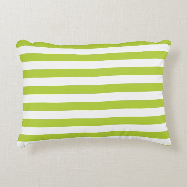 Coussins Décoratifs Rayures de vert de chaux (Devant)