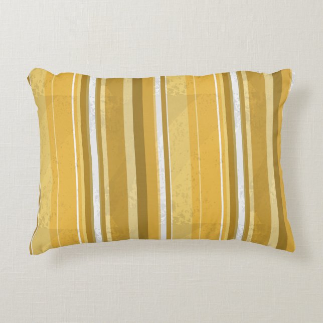 Coussins Décoratifs Rayures Jaune (Devant)