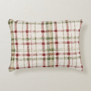 Coussins Décoratifs Rayures Rouges Vertes Crème Confortables
