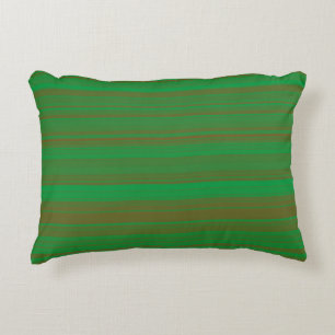 Coussins Décoratifs Rayures Vert Marron