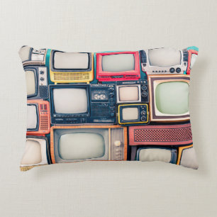 Coussins Décoratifs Récepteurs TV rétro à partir des années 60, les an