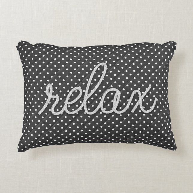 Coussins Décoratifs Relax Text on Pin Dots (Devant)