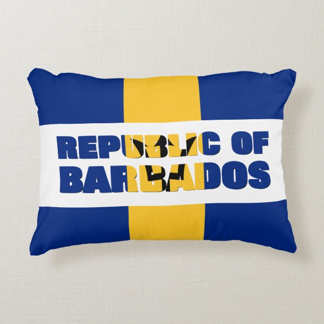 COUSSINS DÉCORATIFS RÉPUBLIQUE DE BARBADOS (Devant)
