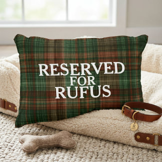 Coussins Décoratifs Réservé pour le tartan vert personnalisé