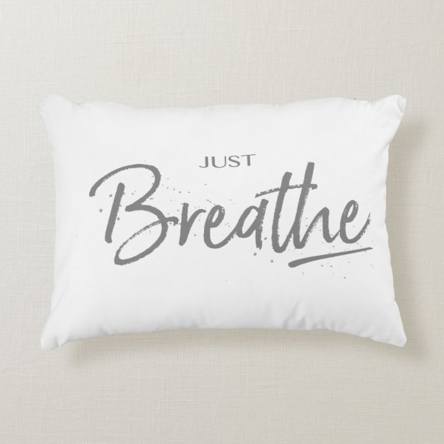 Coussins Décoratifs Respire, Yoga, Citation Zen (Devant)