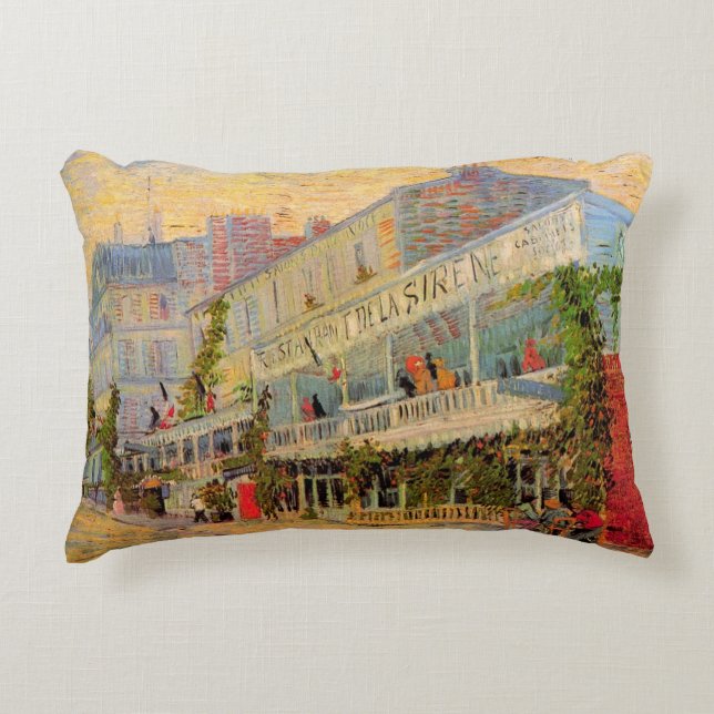 Coussins Décoratifs Restaurant Sirene, Asnières par Vincent van Gogh (Devant)
