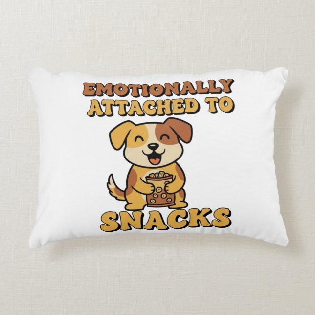 Coussins Décoratifs Retro Dog Snack Lover Rectangular Pillow (Devant)