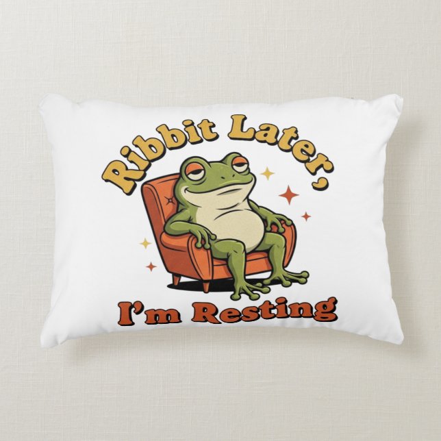 Coussins Décoratifs Retro Frog Relax Quote Rectangular Pillow (Devant)