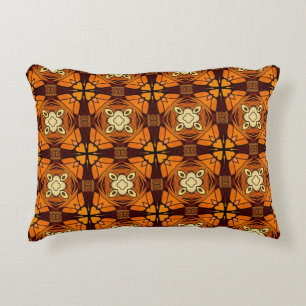 Coussins Décoratifs Riche Terracotta brûlé orange brun motif