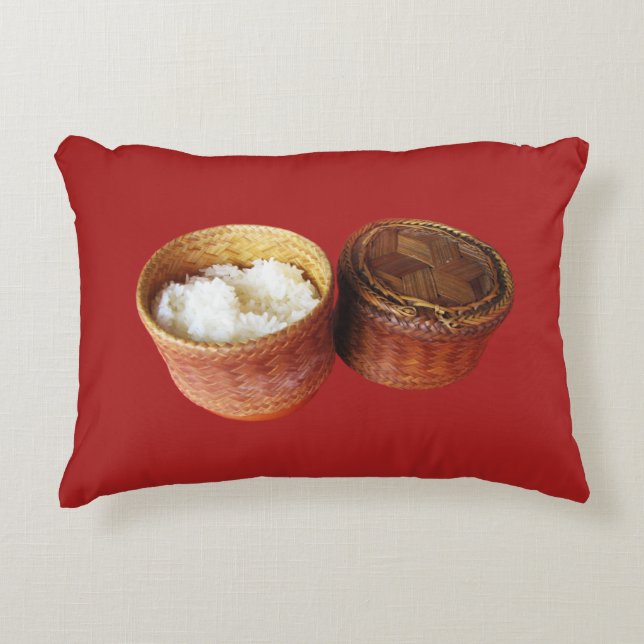 Coussins Décoratifs Riz épineux [Khao Niao] Thai Lao Food (Devant)