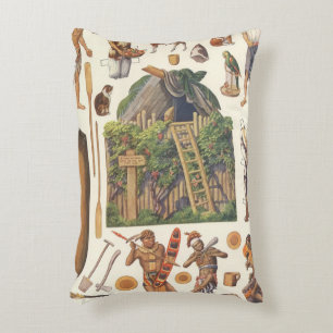 Coussins Décoratifs Robinson Crusoé, jouets en papier vintage victorie