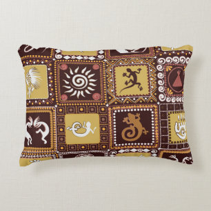 Coussins Décoratifs Rock Art Imitation : Motif Vintage.