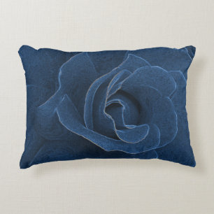 Coussins Décoratifs Rose de bleu de velours