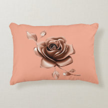 Rose marron florale beige sablée art IA 