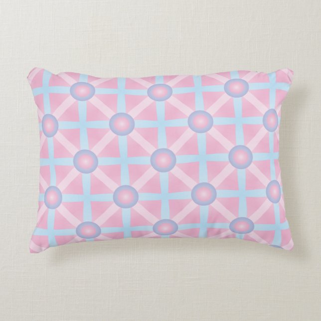 Coussins Décoratifs Rose mignon, violet et bleu clair Motif (Devant)