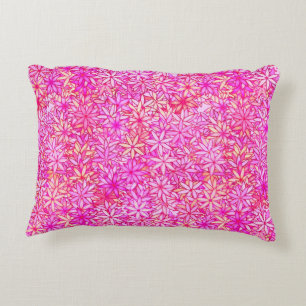 Coussins Décoratifs rose, pêche, orchidée et fleurs de corail