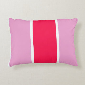 Coussins Décoratifs Rose rose, lignes rouges et blanches Lancer l'orei