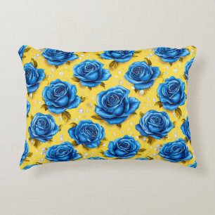 Coussins Décoratifs Roses bleues 3d