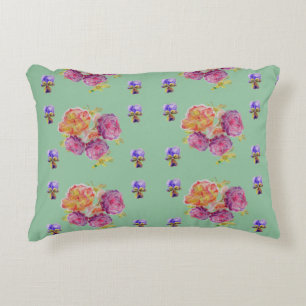 Coussins Décoratifs Roses Roses Roses Vert Chabby Décor Floral Coussi