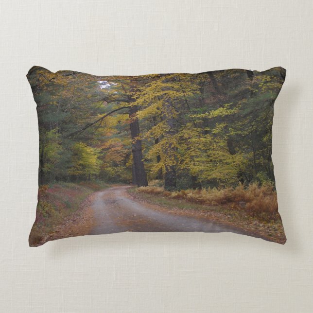 Coussins Décoratifs "Route forestière en automne" (Devant)