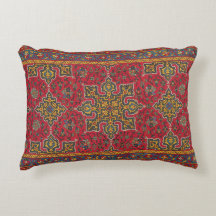 Ruban perse rouge et or