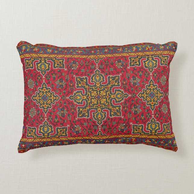 Coussins Décoratifs Ruban perse rouge et or (Devant)