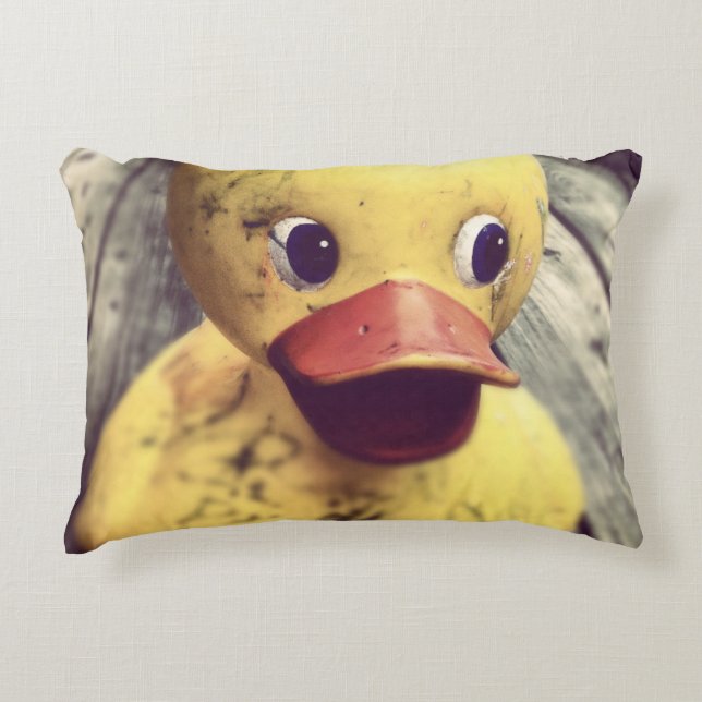 Coussins Décoratifs Rubber Jaune Ducky a besoin d'un bain ! (Devant)