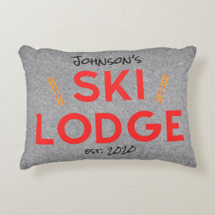 Coussins Décoratifs Rustique Ski Lodge Personnalisé