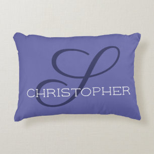 Coussins Décoratifs S Nom personnalisé initial Calligraphie tendance