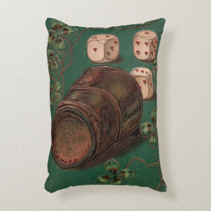 Coussins Décoratifs Saint-Patrick vintage, Chance Irlande dés