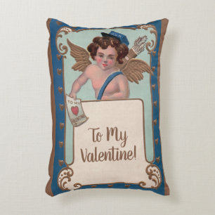 Coussins Décoratifs Saint Valentin vintage, Cherub avec lettres d'amou