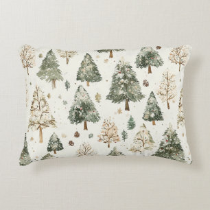 Coussins Décoratifs Sapins de Noël à la crème verte