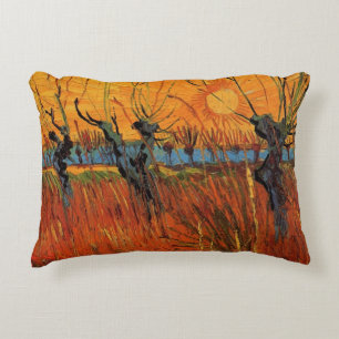 Coussins Décoratifs Saules au coucher du soleil par Vincent van Gogh