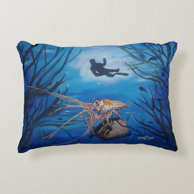 Coussins Décoratifs Scène de plongée sous-marine (Devant)