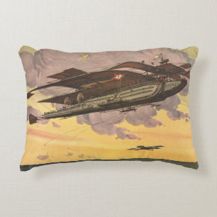 Coussins Décoratifs Science-fiction vintage hydravion avion bateau