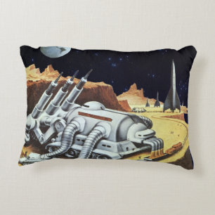 Coussins Décoratifs Science-fiction vintage, Station spatiale sur la L